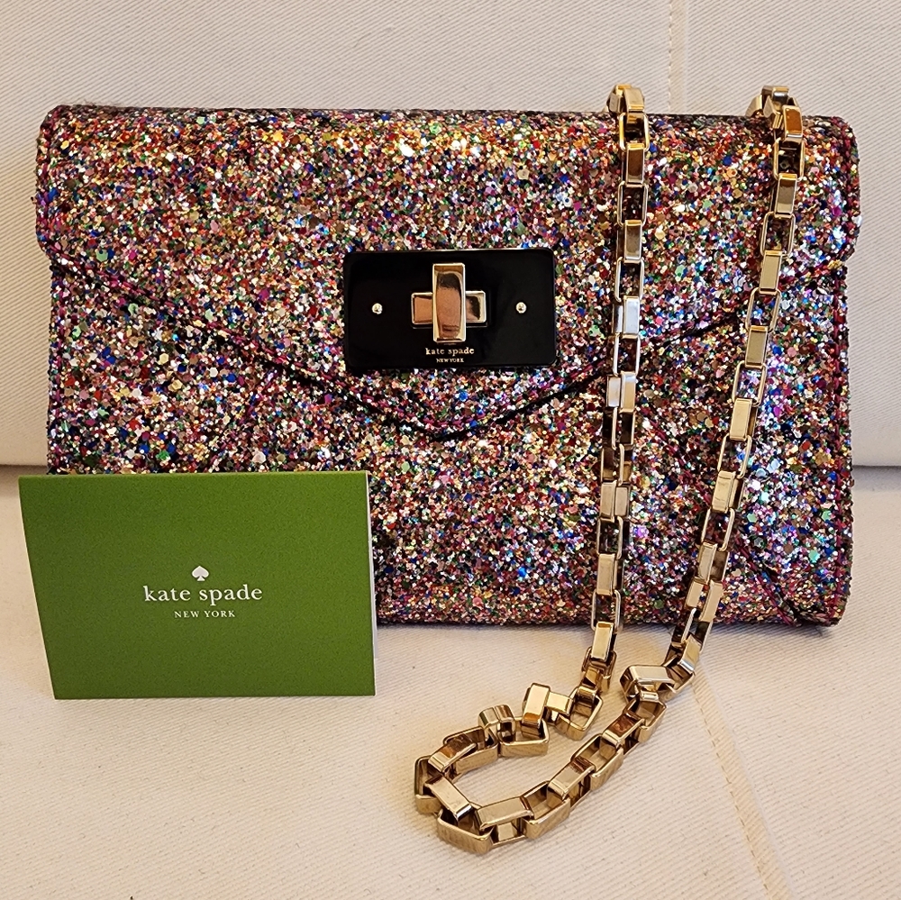 Kate Spade Moonlight Soiree Sonia Glitter Bag EUC